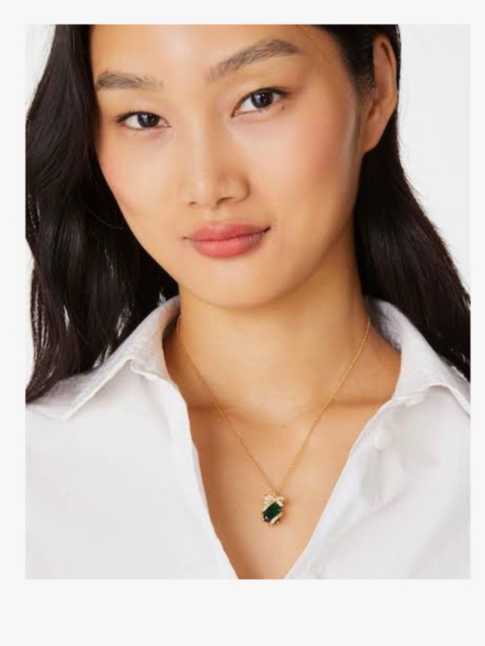 Kate Spade Pave Emerald Present Necklace - Picture 3 of 5